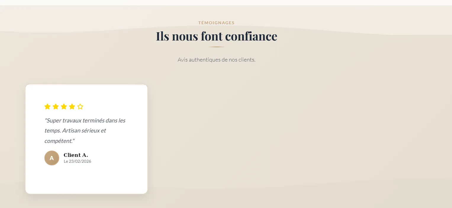 Customer review system after painting and renovation work - Satisfaction guaranteed Artisan Peinture Marseille